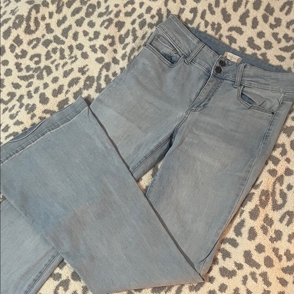Altar'd State Light Blue Flare Jeans - long length